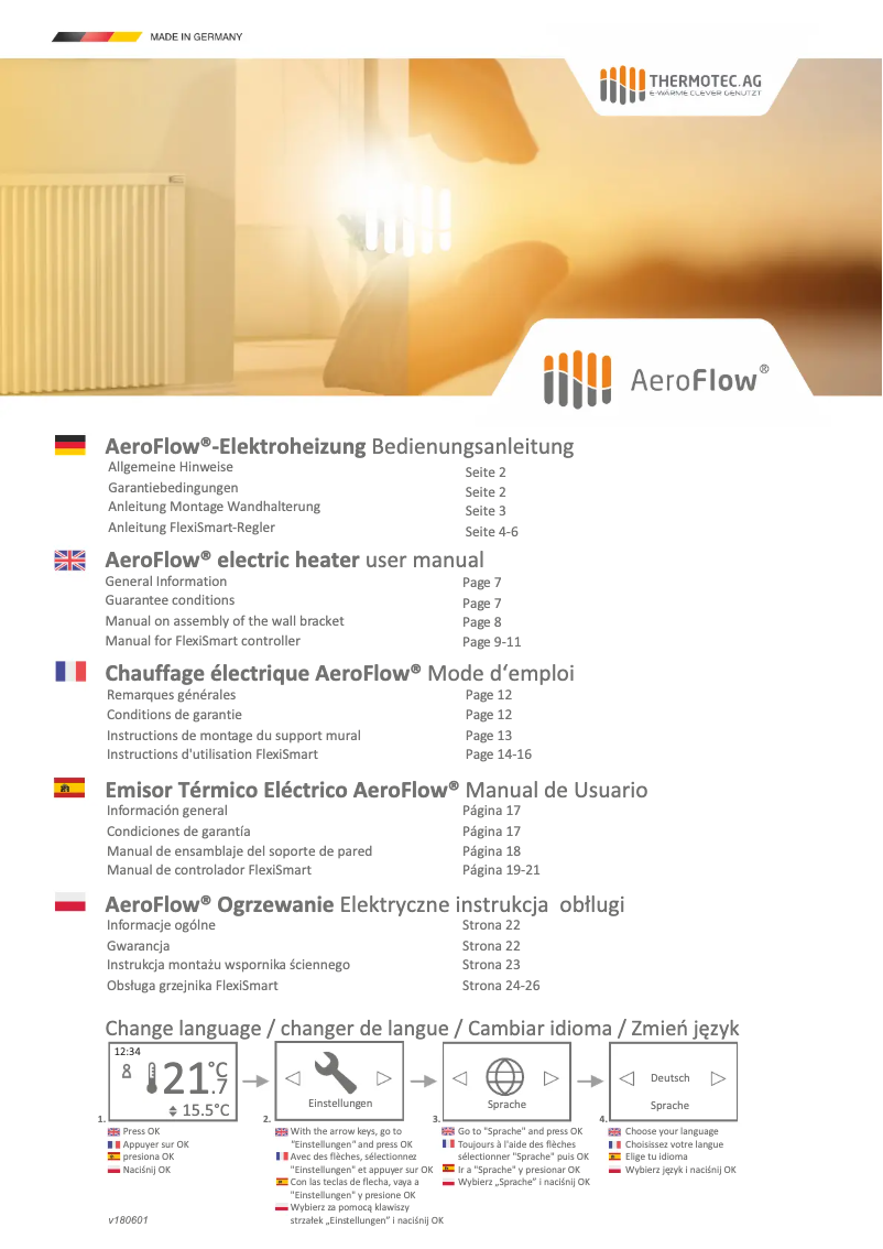 Page n°1 - Manuel utilisateur Thermotec AeroFlow Compact 1300w