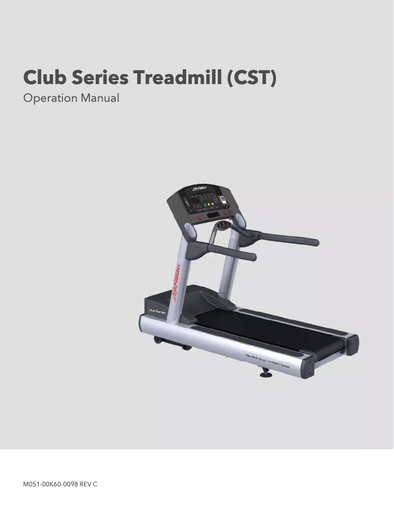 Página 1 del manual Manual de usuario Life Fitness Club Series Treadmill CST