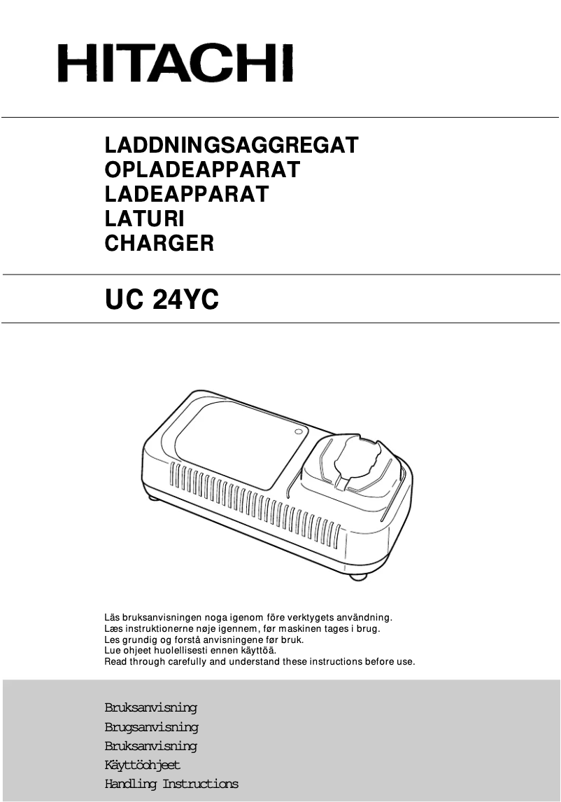 Page 1 de la notice Manuel utilisateur Hitachi UC 24YC