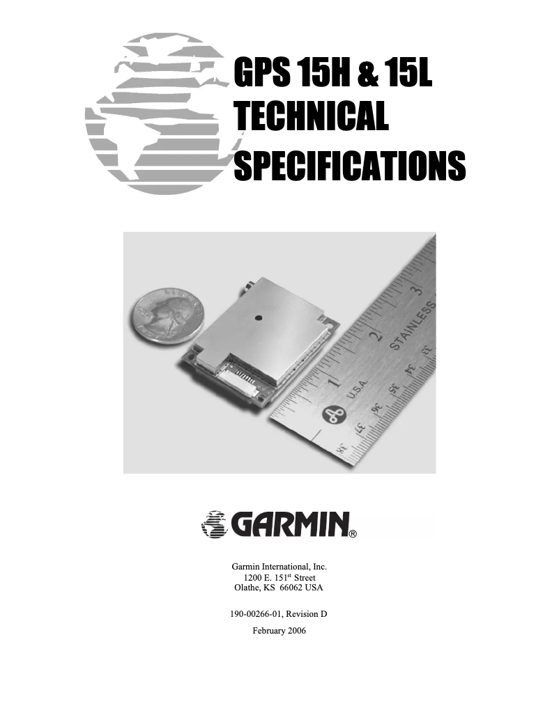 Image de la première page du manuel de l'appareil GPS 15L
