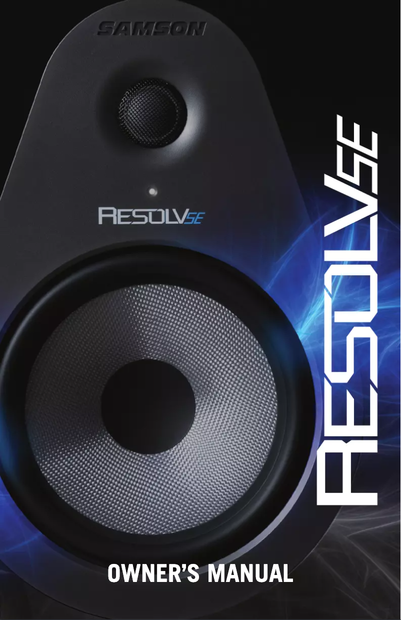 First page image of the manual for Resolv SE6