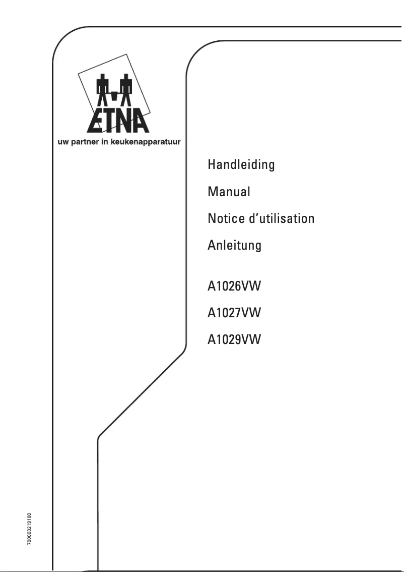 Page 1 de la notice Manuel utilisateur Etna A1027VW