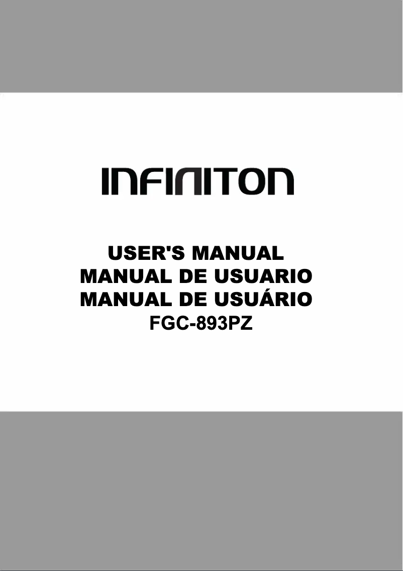 Page 1 de la notice Manuel utilisateur Infiniton FGC-893PZ