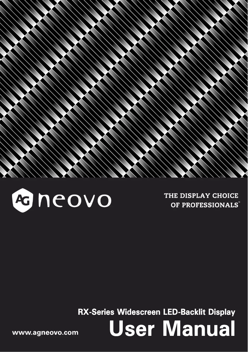 Page 1 de la notice Manuel utilisateur AG Neovo RX-22