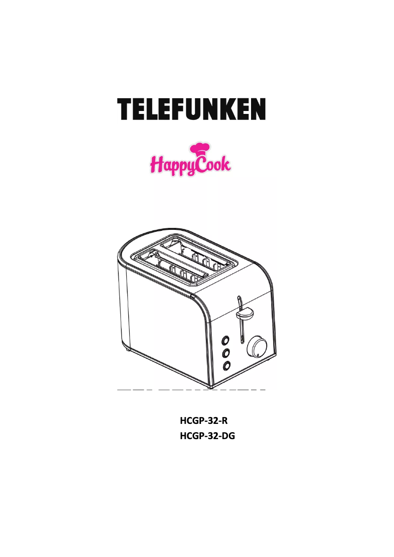 Page 1 de la notice Manuel utilisateur Telefunken HappyCook HCGP-32-DG