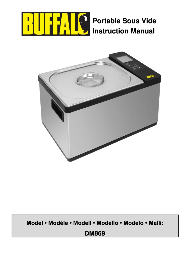 Image de la première page du manuel de l'appareil DM869