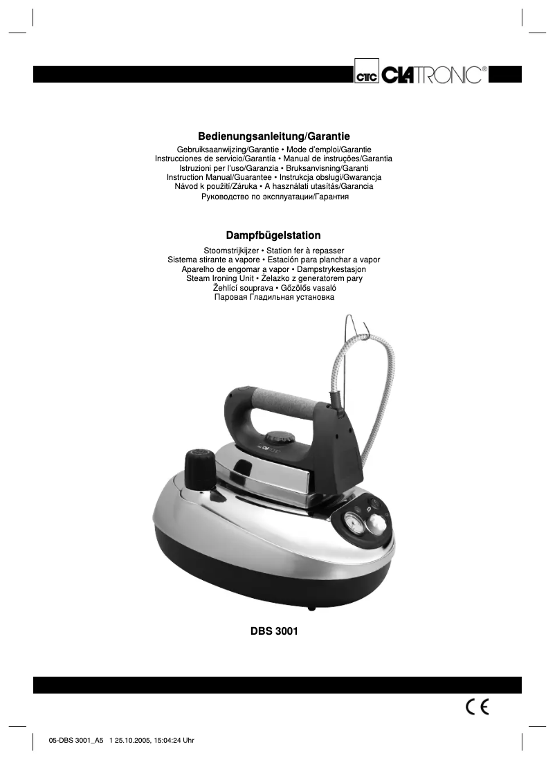 Página 1 del manual Manual de usuario Clatronic DBS 3001