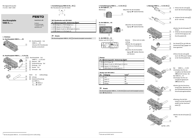 Image de la première page du manuel de l'appareil VABS-S4-1S-G14-K2