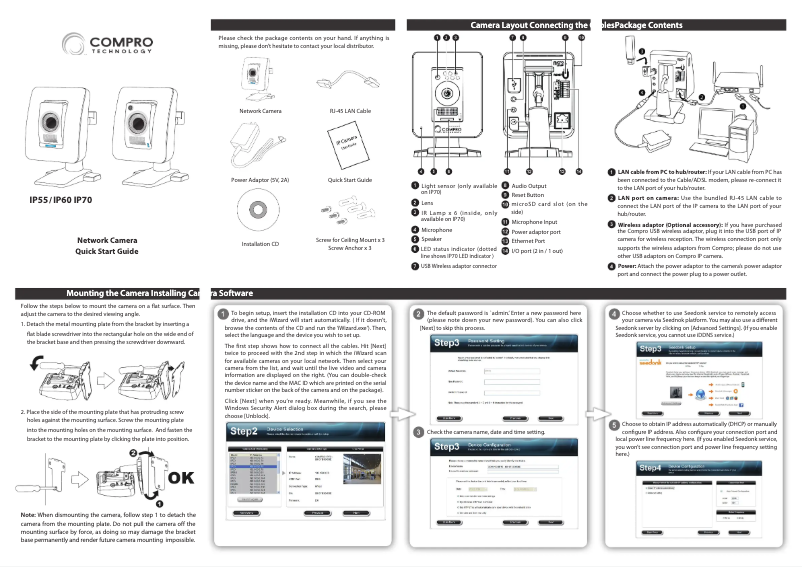 Image de la première page du manuel de l'appareil IP70