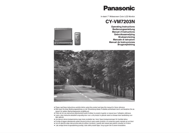 Page 1 de la notice Manuel utilisateur Panasonic CY-VM7203N