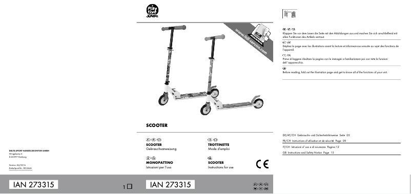 Page 1 de la notice Manuel utilisateur Playtive IAN 273315