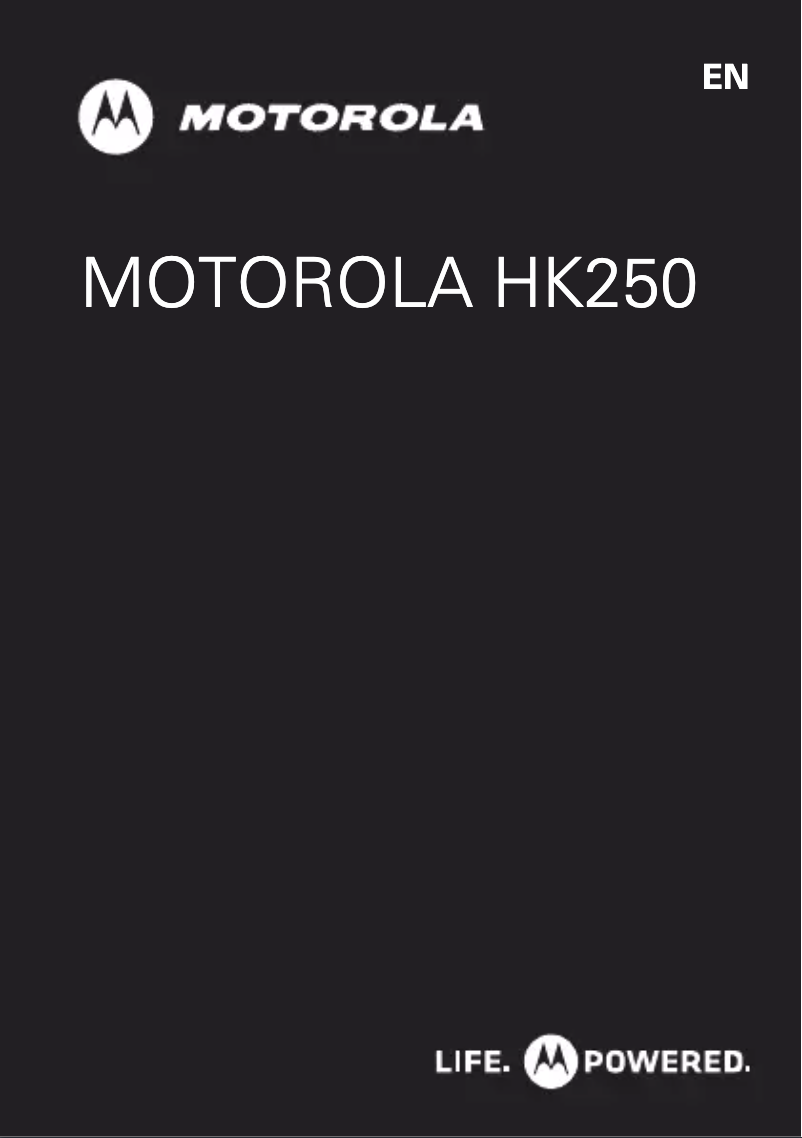 Image de la première page du manuel de l'appareil HK250