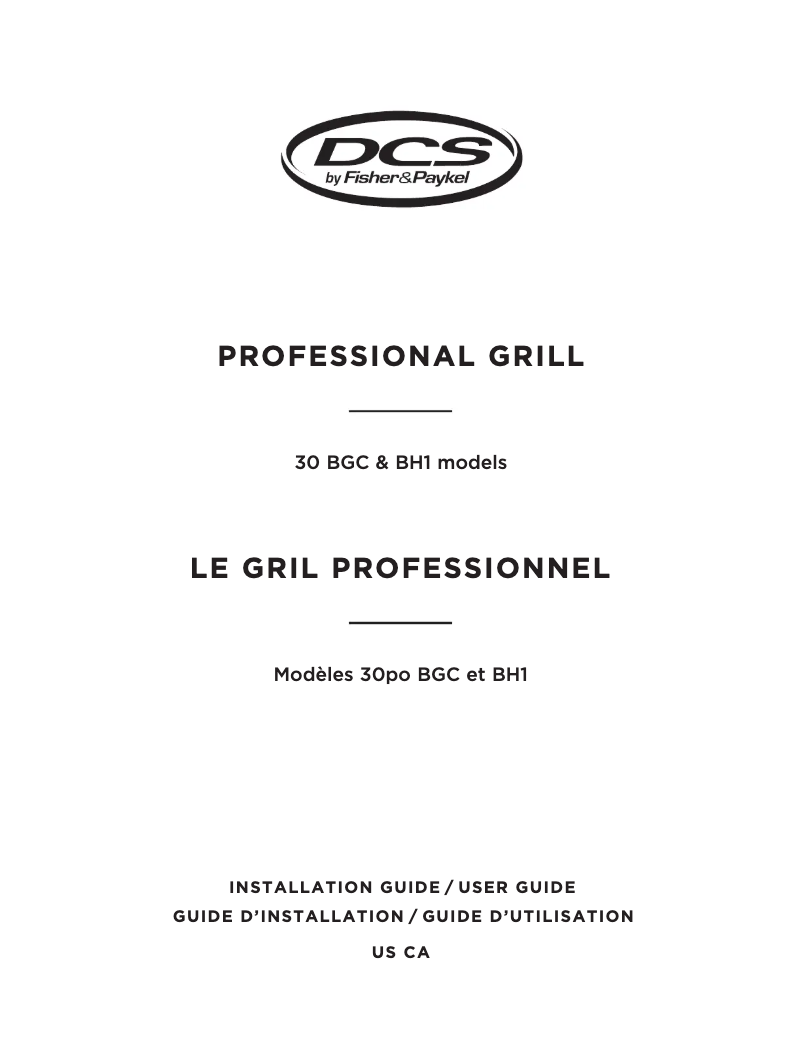 Image de la première page du manuel de l'appareil BGC30-BQ-L