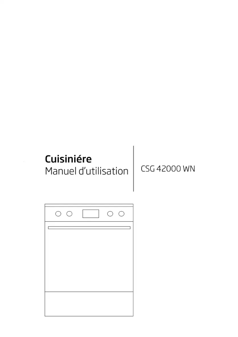 Page 1 de la notice Manuel utilisateur Beko CSG 42000 WN