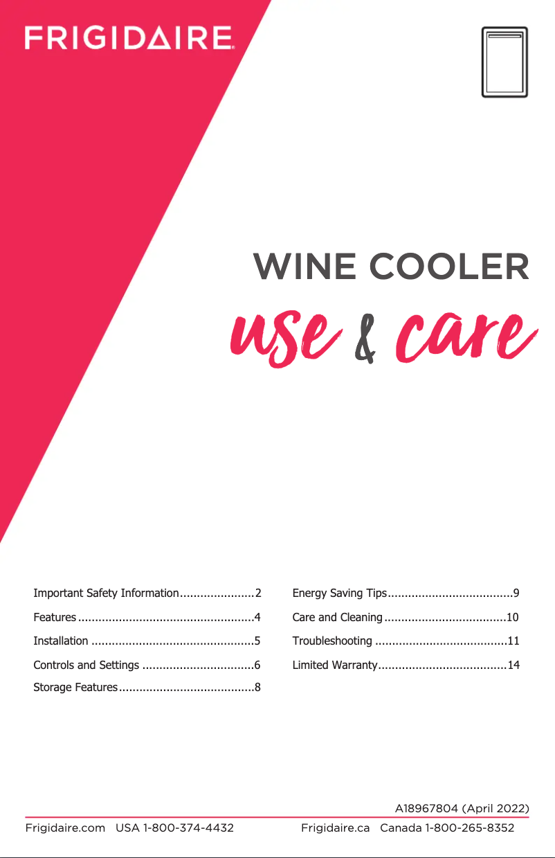 Página 1 del manual Manual de usuario Frigidaire FRWW2432AV