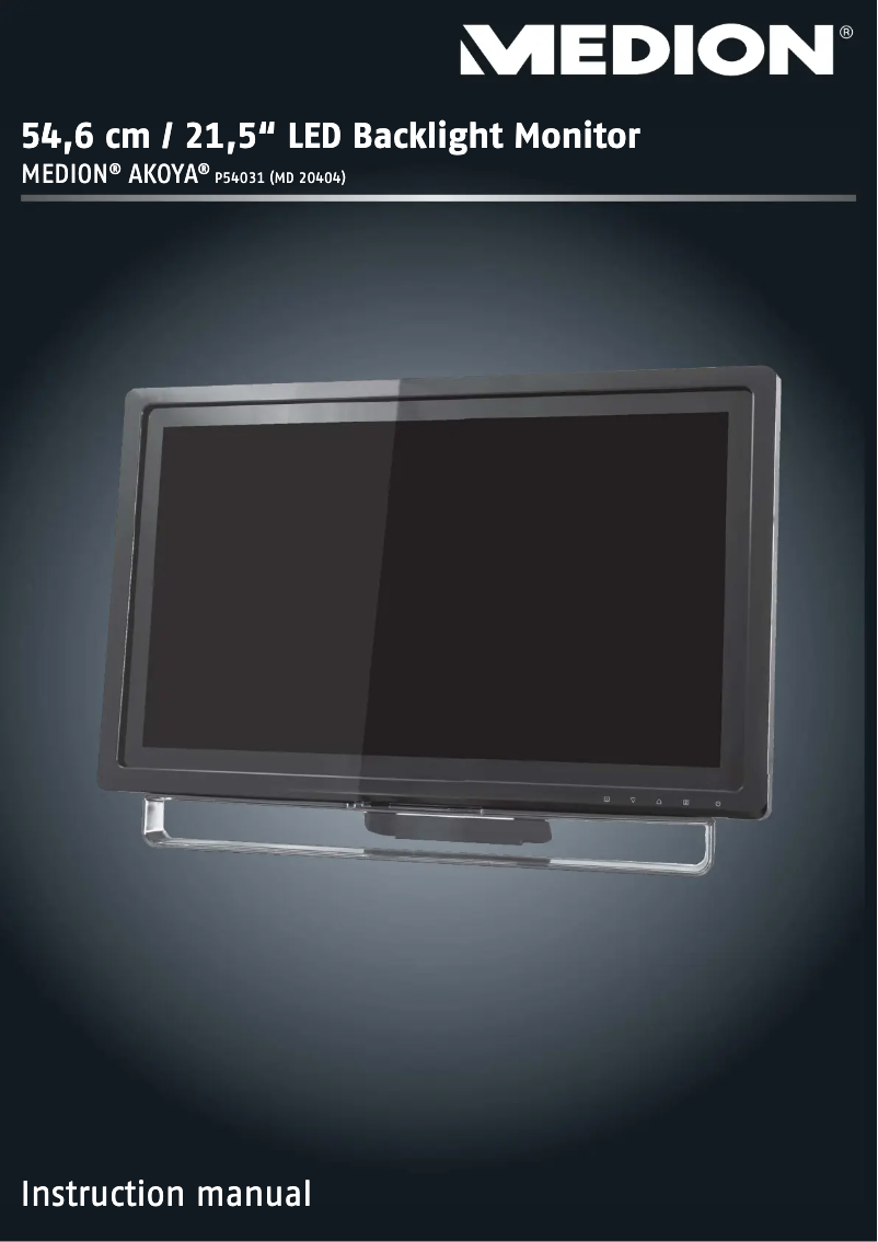 Image de la première page du manuel de l'appareil Akoya P54031 (MD 20404)