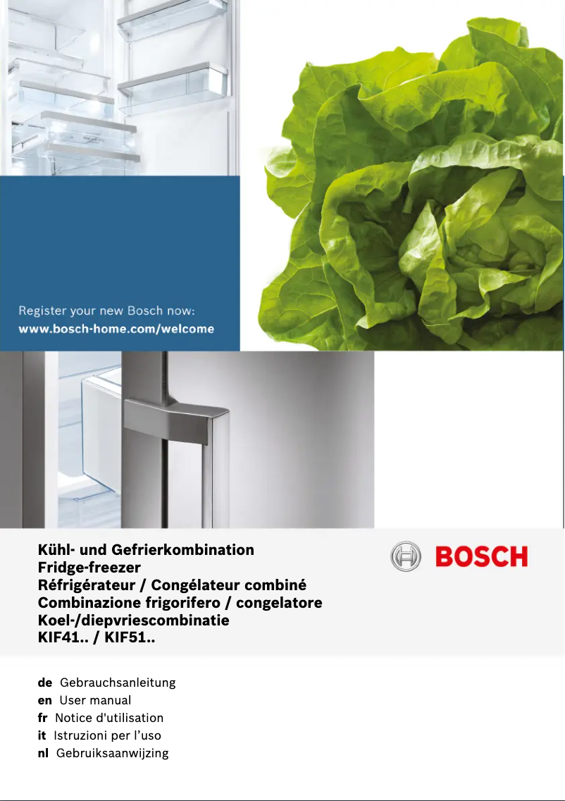 Page n°1 - Manuel utilisateur Bosch KIF51SD40
