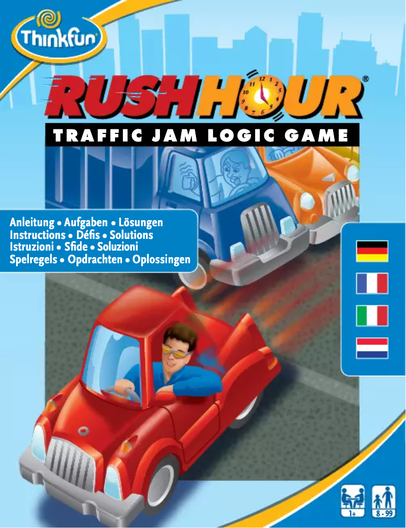 Page n°1 - Manuel utilisateur ThinkFun Rush Hour Mitbringspiel