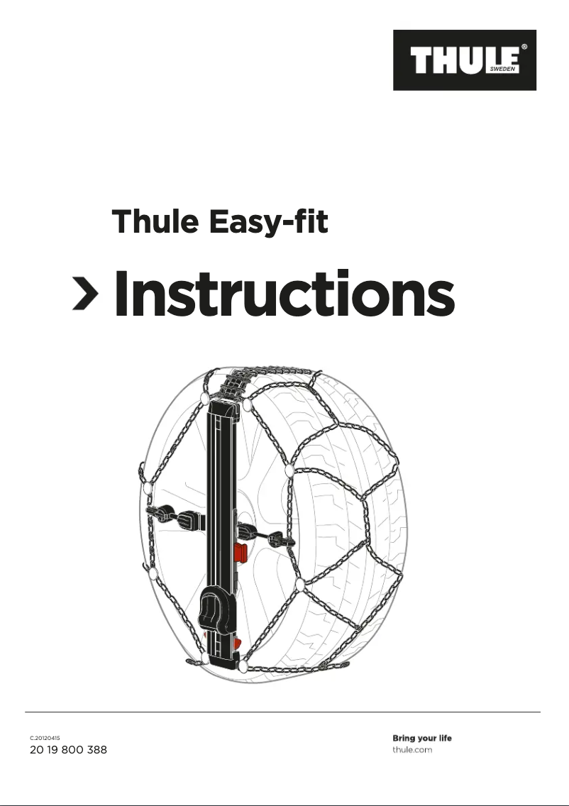 Page 1 de la notice Manuel utilisateur Thule Easy-fit CU-10