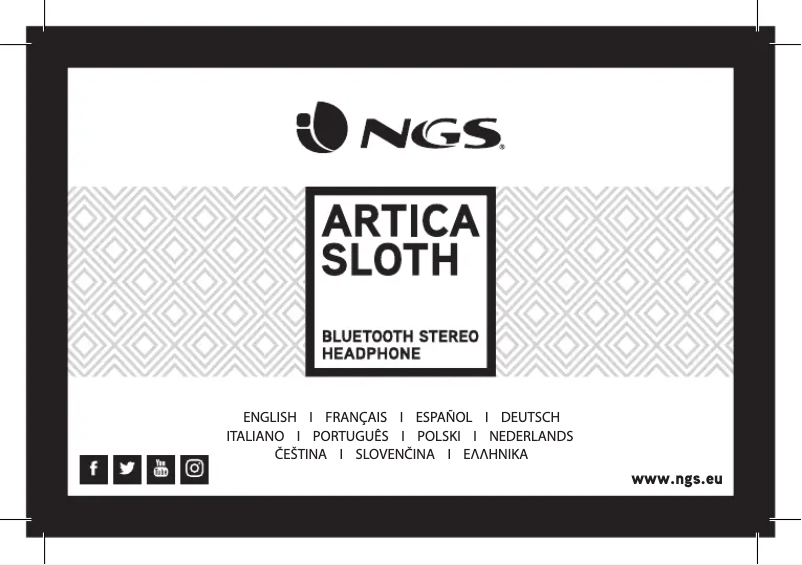 Page 1 de la notice Manuel utilisateur NGS Artica Sloth