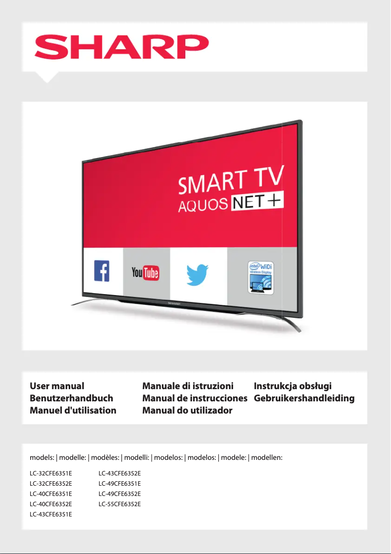 Page n°1 - Manuel utilisateur Sharp LC-43CFE6351E