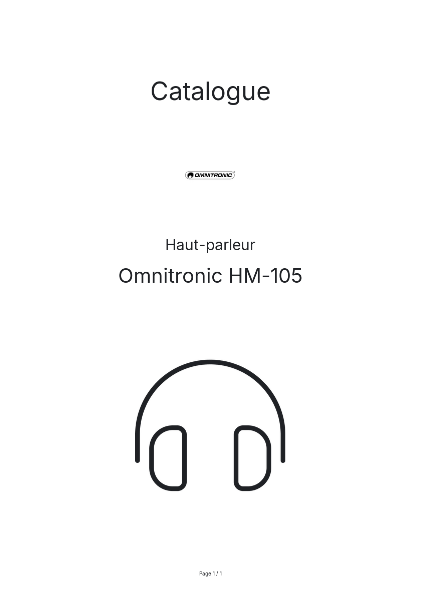 Image de la première page du manuel de l'appareil HM-105