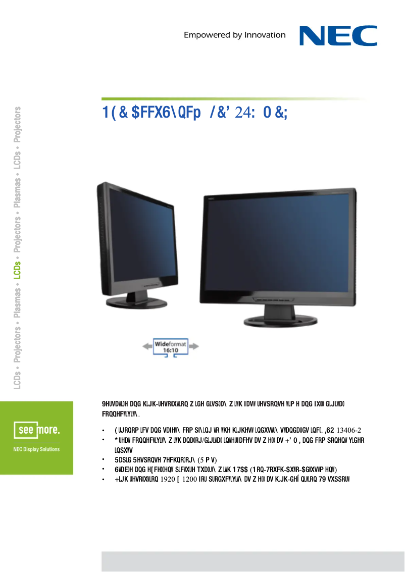 Image de la première page du manuel de l'appareil AccuSync LCD24WMCX
