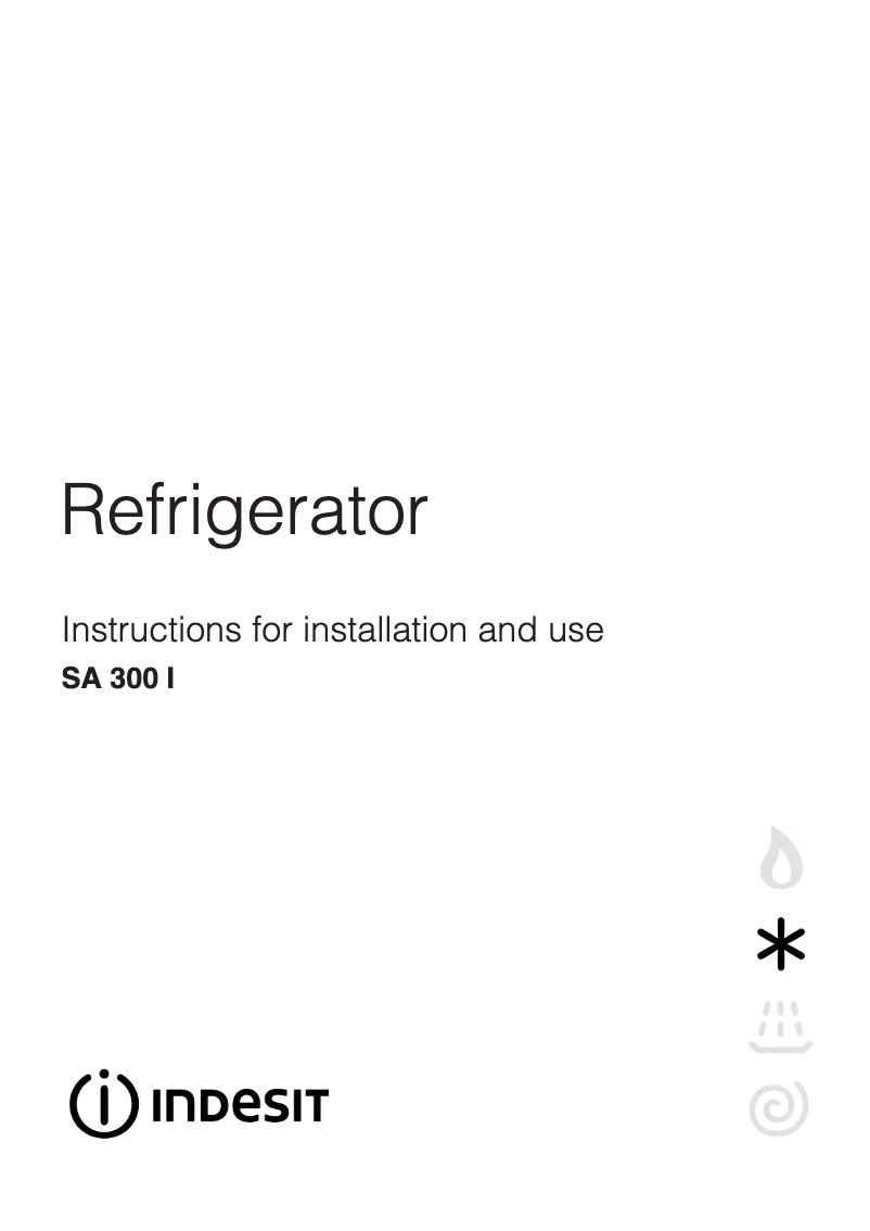 Image de la première page du manuel de l'appareil SA 300