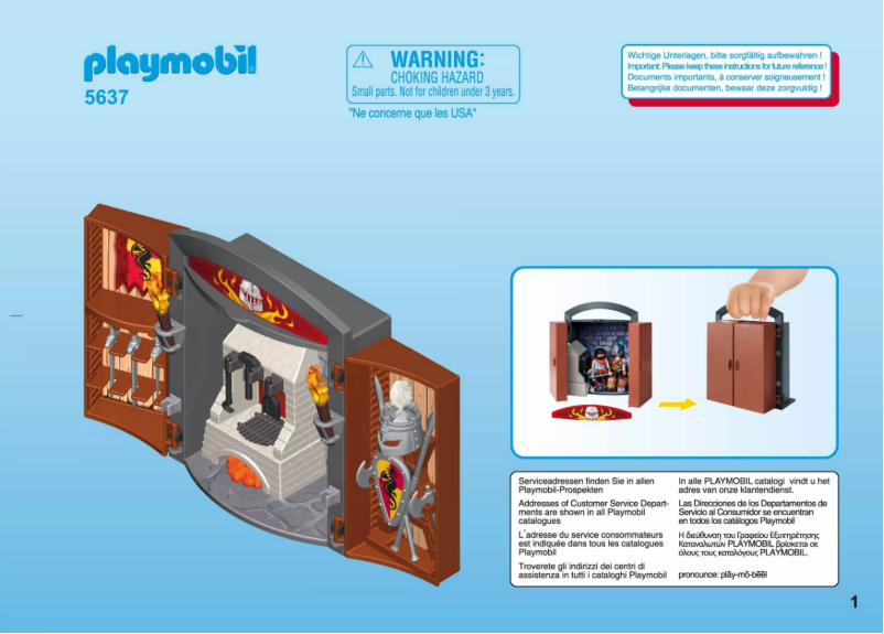 Página 1 del manual Manual de usuario Playmobil History 5637
