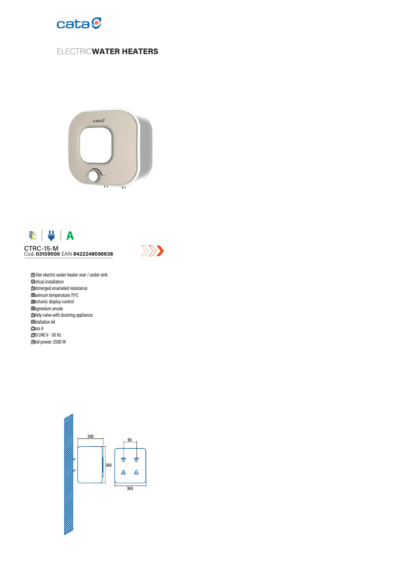 Image de la première page du manuel de l'appareil CTRC-15-M