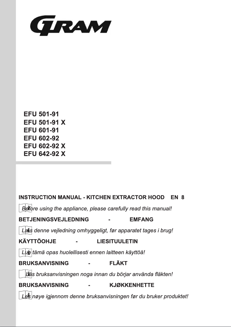 Page n°1 - Manuel utilisateur Gram EFU 601-91