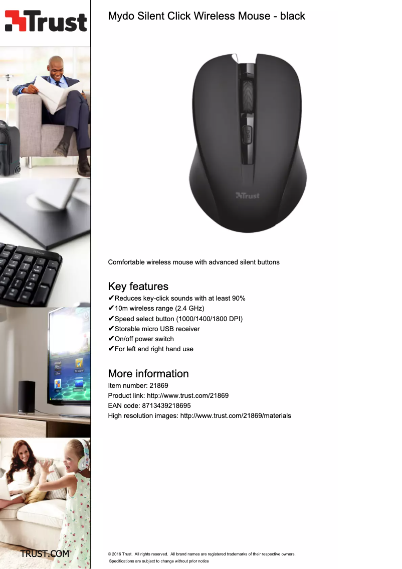 Page n°1 - Manuel utilisateur Trust Mydo Silent Click
