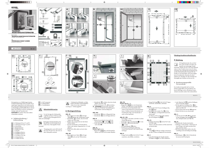 Image de la première page du manuel de l'appareil IAN 274102