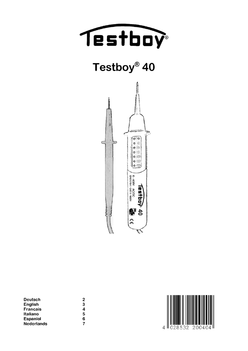 Image de la première page du manuel de l'appareil 40