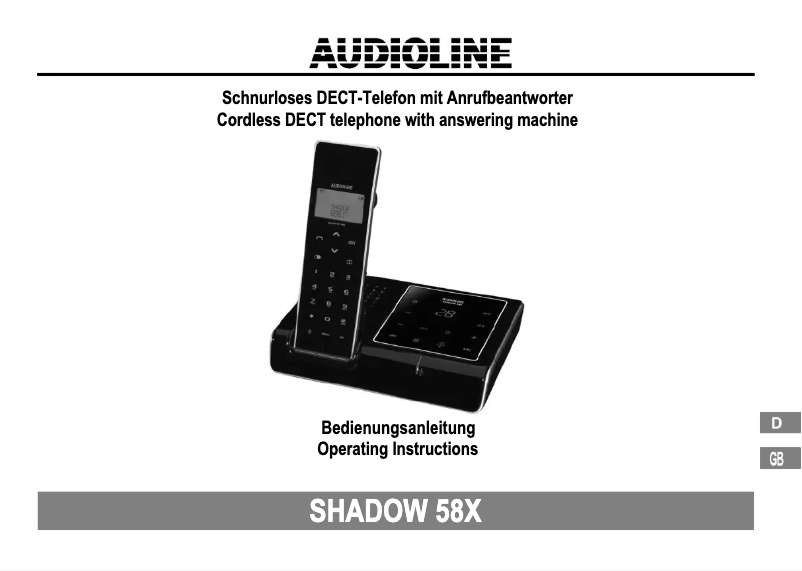 Página 1 del manual Manual de usuario Audioline Shadow 58X