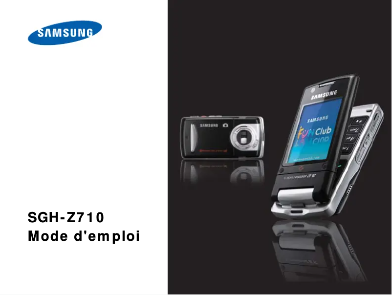 Image de la première page du manuel de l'appareil SGH-Z710