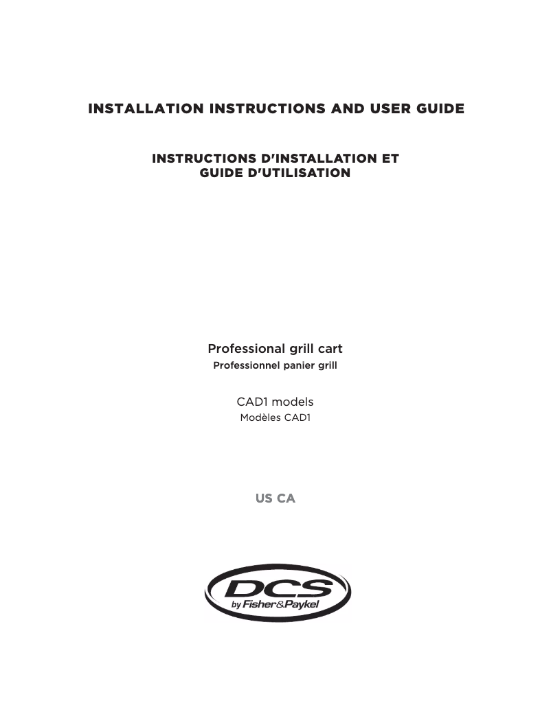 Page 1 de la notice Guide d'installation DCS CAD1-36E