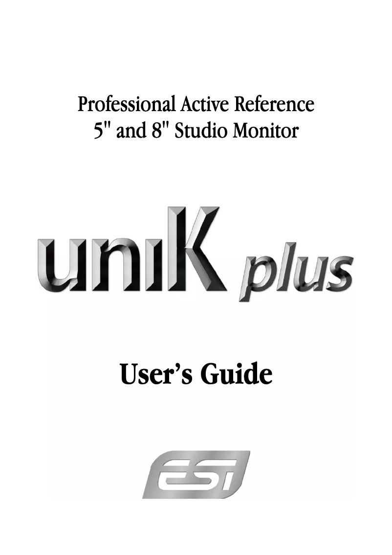 Image de la première page du manuel de l'appareil uniK 05+