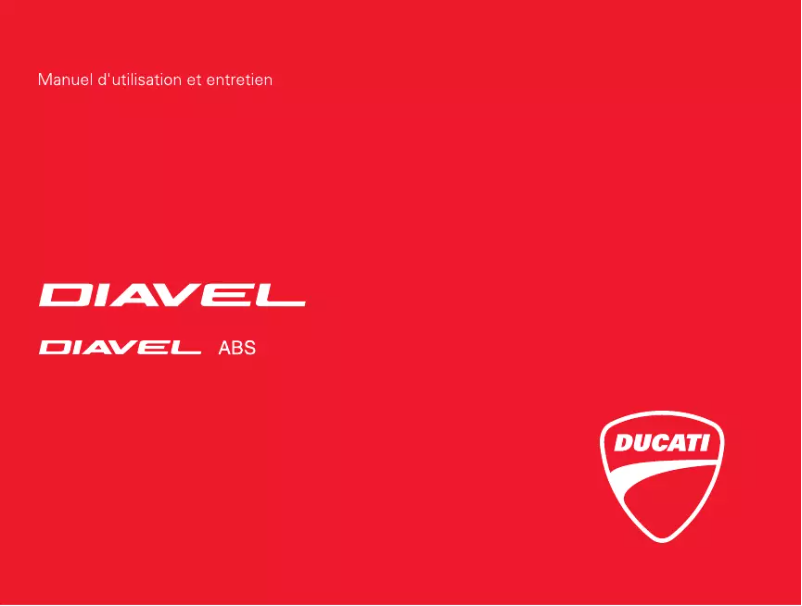 Page 1 de la notice Manuel utilisateur Ducati Diavel (2012)