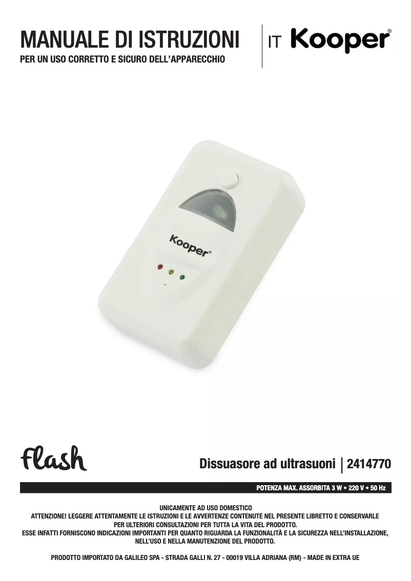 Página 1 del manual Manual de usuario Kooper 2414770