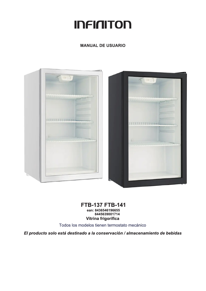 Page n°1 - Manuel utilisateur Infiniton FTB-141