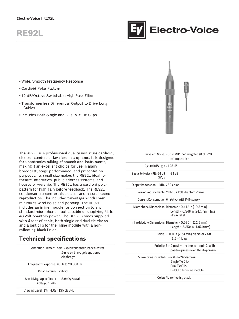 Image de la première page du manuel de l'appareil RE92L