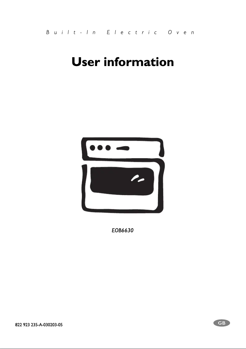 Image de la première page du manuel de l'appareil EOB6630