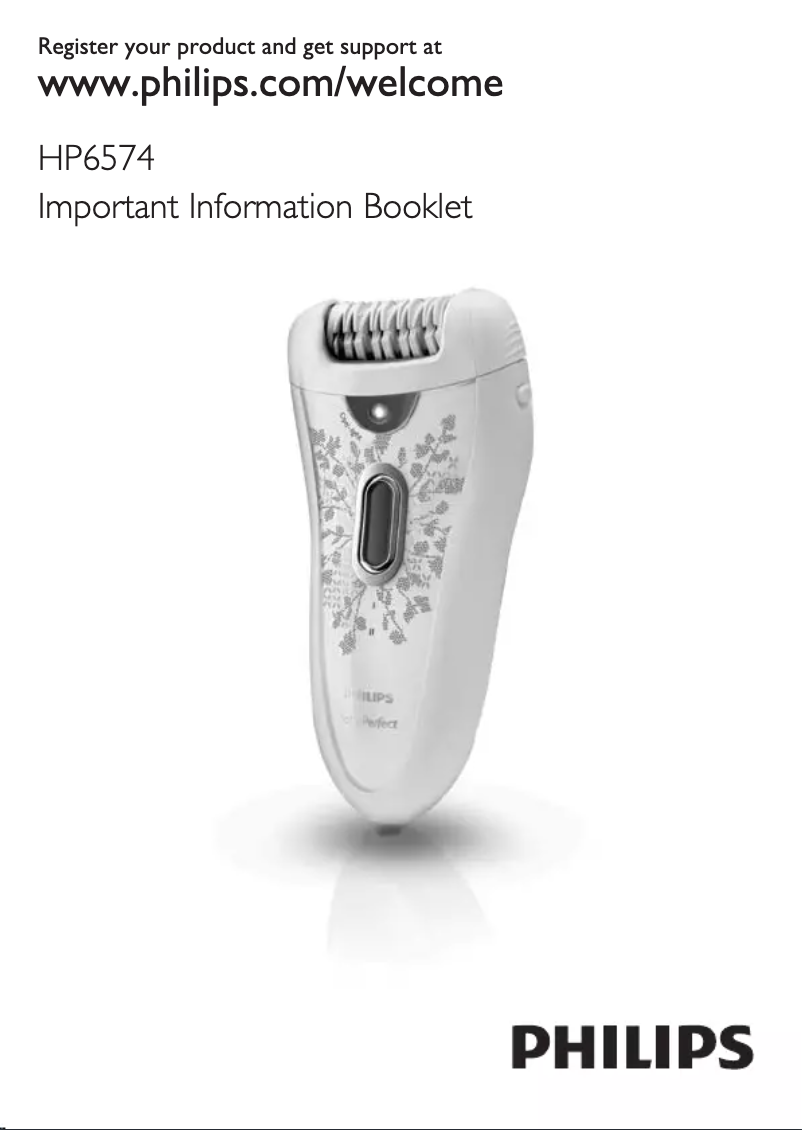 Page 1 de la notice Manuel utilisateur Philips SatinPerfect HP6574