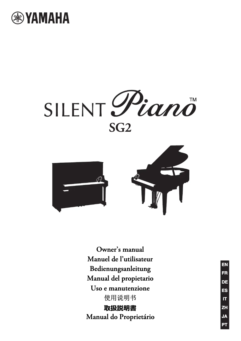 Page 1 de la notice Manuel utilisateur Yamaha Silent Piano SG2