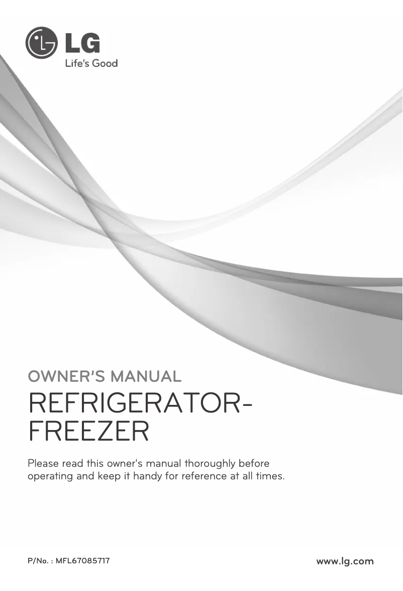 Page 1 de la notice Manuel utilisateur LG GR-B762GLPC