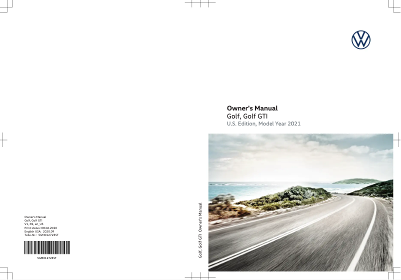 Image de la première page du manuel de l'appareil Golf (2021)