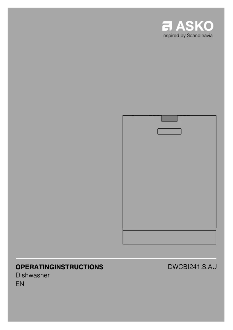 Page 1 de la notice Manuel utilisateur Asko DWCBI241.S.AU