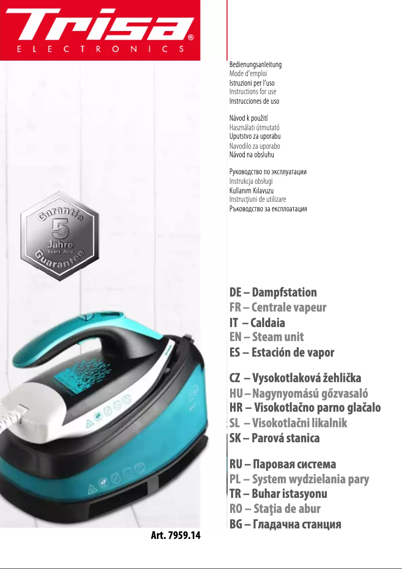 Image de la première page du manuel de l'appareil Comfort Steam i5914