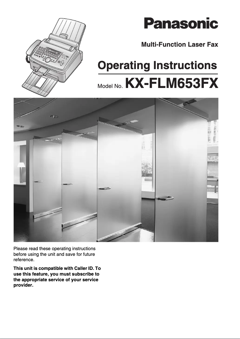 Imagen de la primera página del manual del dispositivo KX-FLM653FX